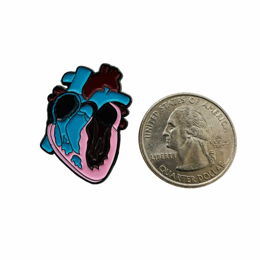 ✨Enamel Pin with heart lapel - Human organ heart lapel brooch for doctors✨ - Picture 5 of 5